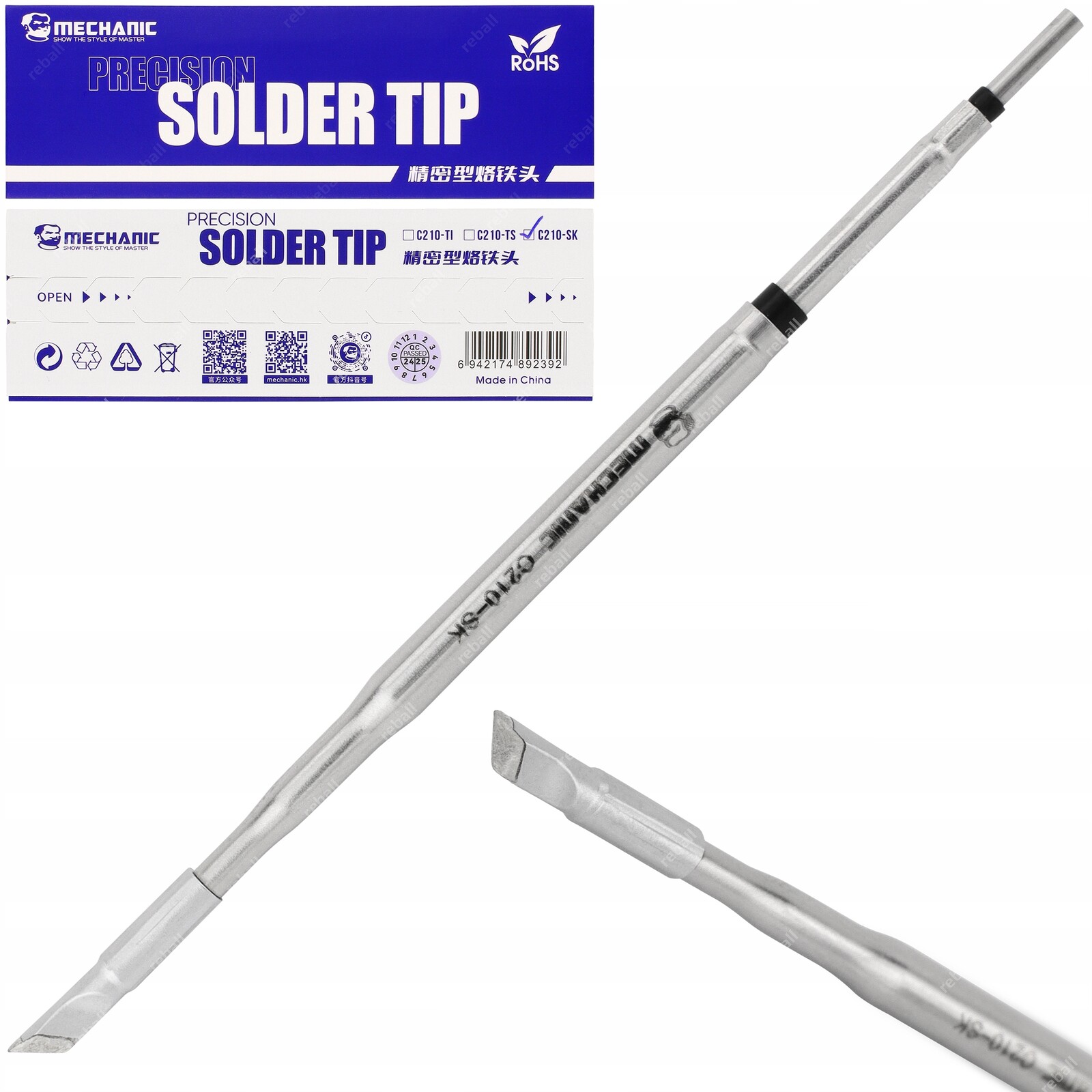 C210-SK Mechanický Hrot Pro Přesnou Pájecí Stanici Sugon Oss Team Aixun