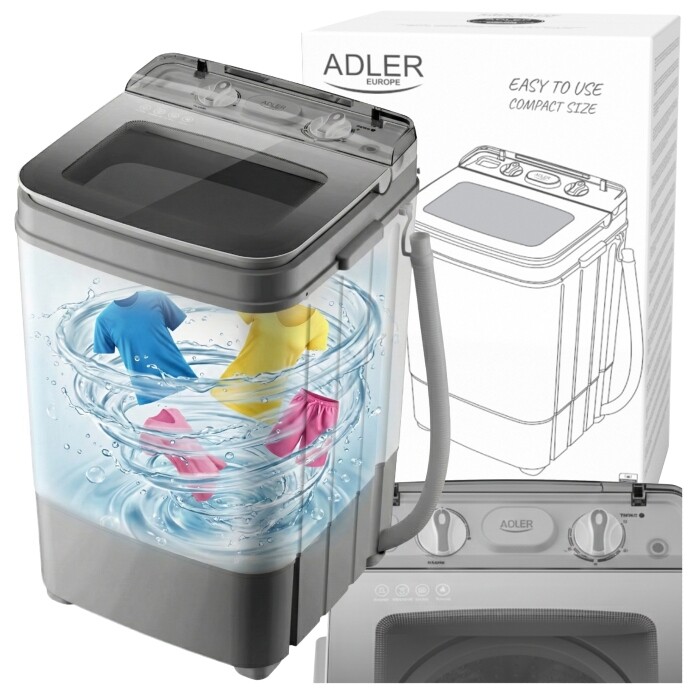 Rotorová Pračka S Odstředivkou Typu Frania 6KG Turistická Domácí Přenosná 2v1