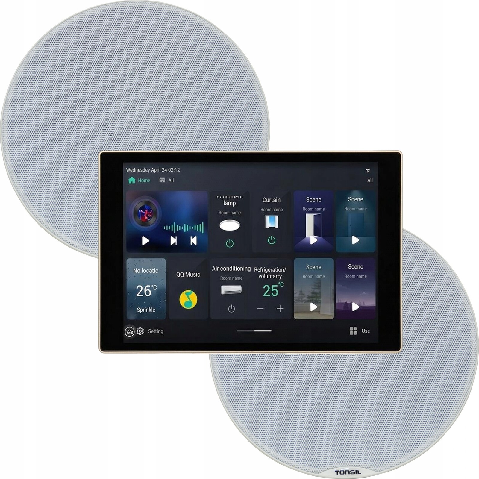 Tonsil Nástěnný přehrávač Android Zesilovač WS-90 2x reproduktor Zgsu 205S