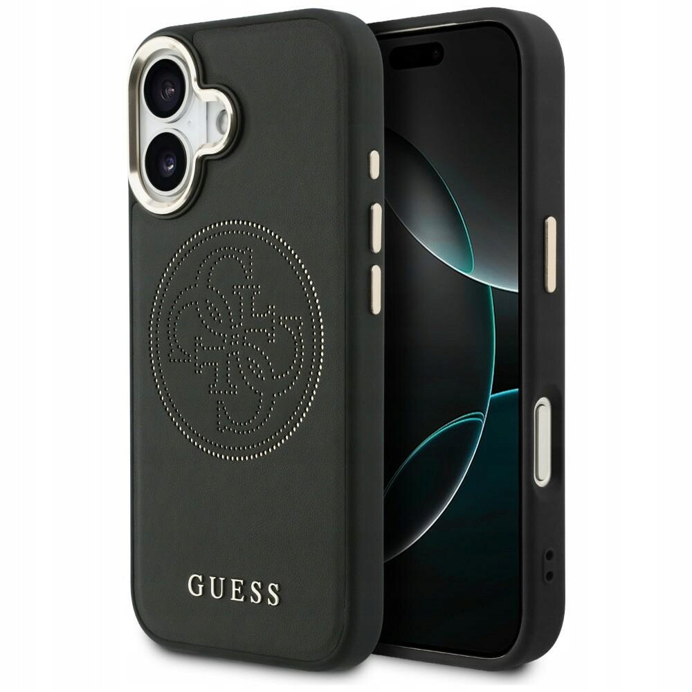 Pouzdro Guess Perforated 4G MagSafe pro iPhone 17, černé