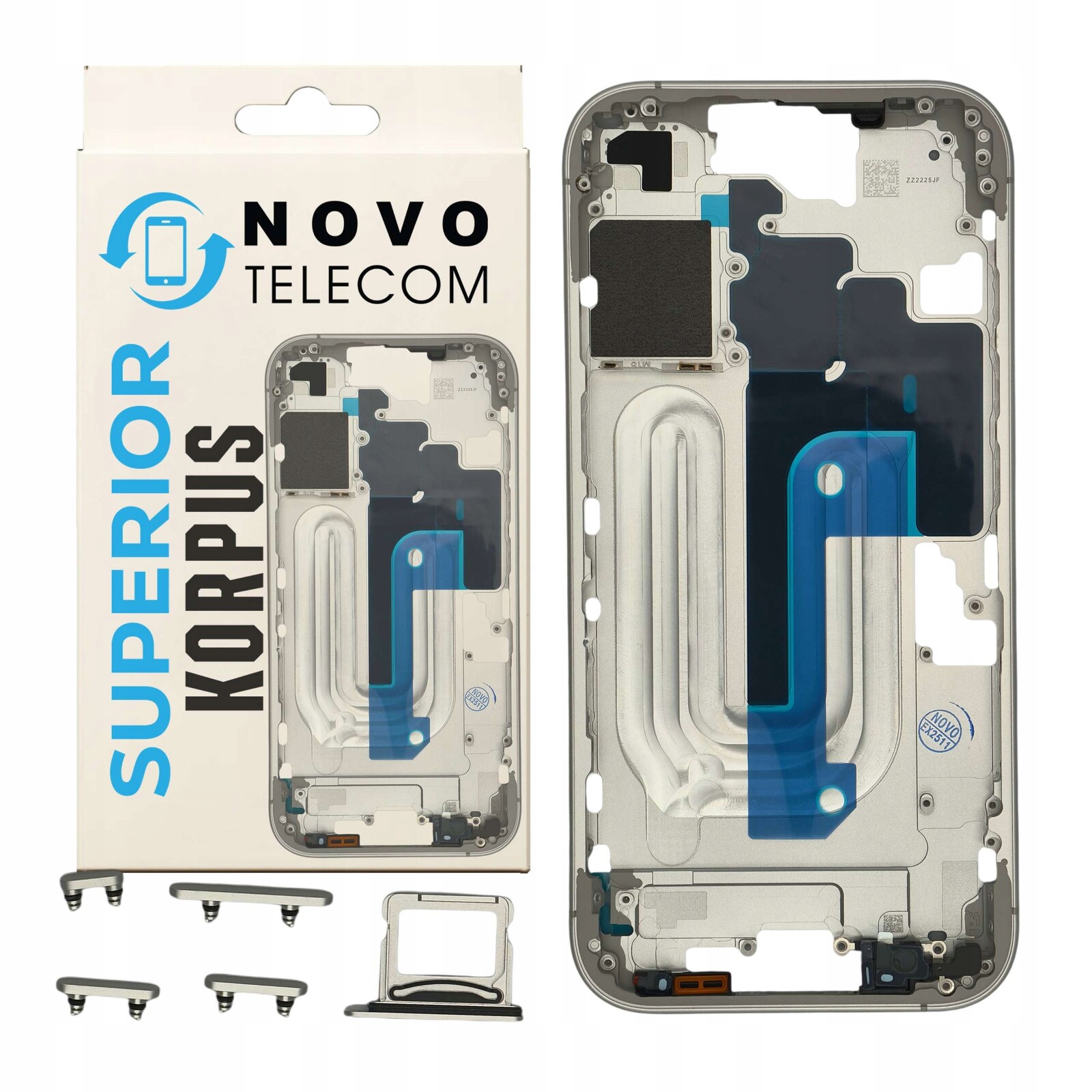 Tělo krytu telefonu pro iPhone 16 Bílá