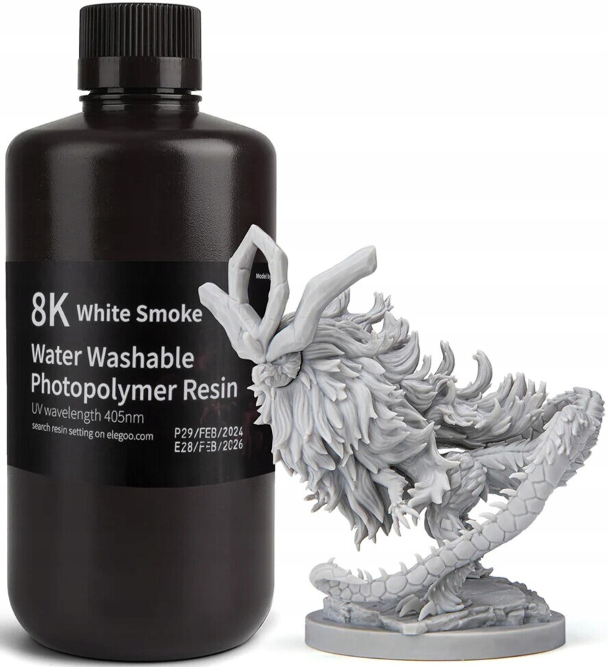 Elegoo Water Washable 8K White Smoke 1 kg Lze Mýt Vodou