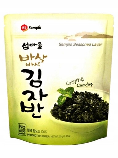 3x Chipsy z mořských řas se sezamem 50 g Sempio