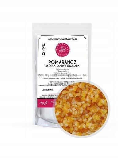 Winoszarnia Pomerančová Kůra kandovaná kostka 500 g