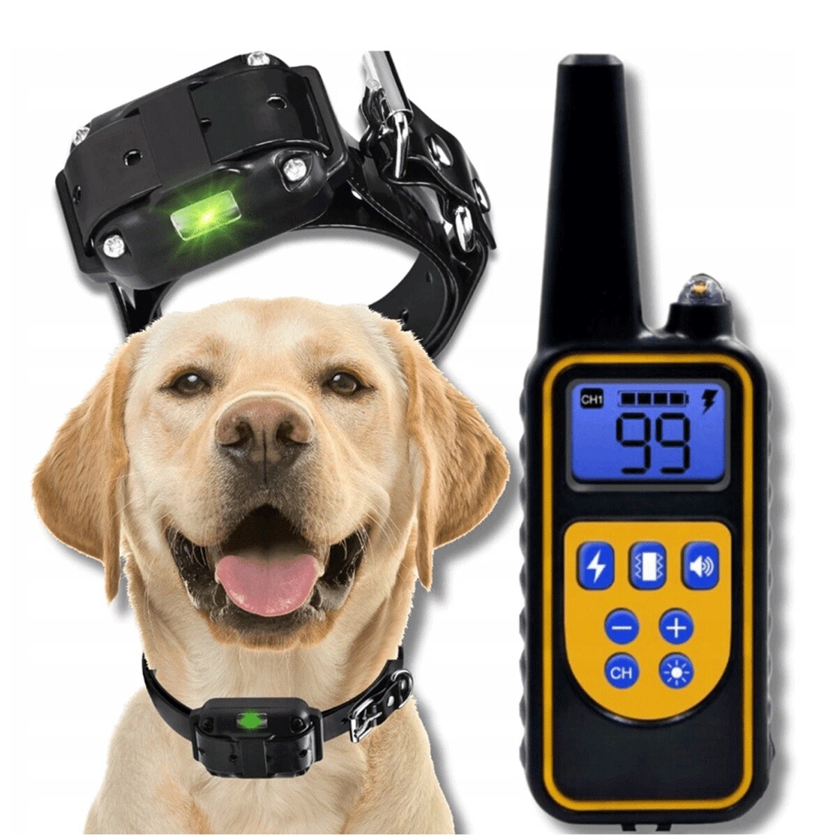 Elektronický Obojek 800 M, Voděodolný, IP67, Pro Psy, 20LB+