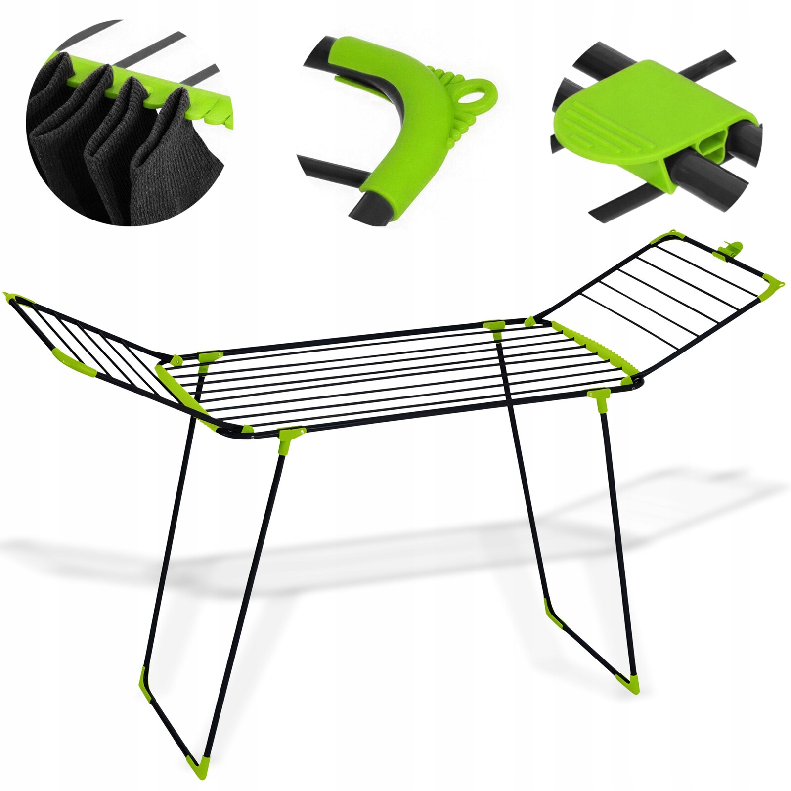 Sušák na prádlo stojací XXL 20m skládací ocelový s klipy