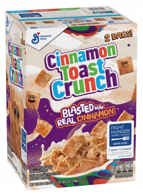 Cinnamon Toast Crunch Cereal 1.4 kg Usa Snídaňové Cereálie