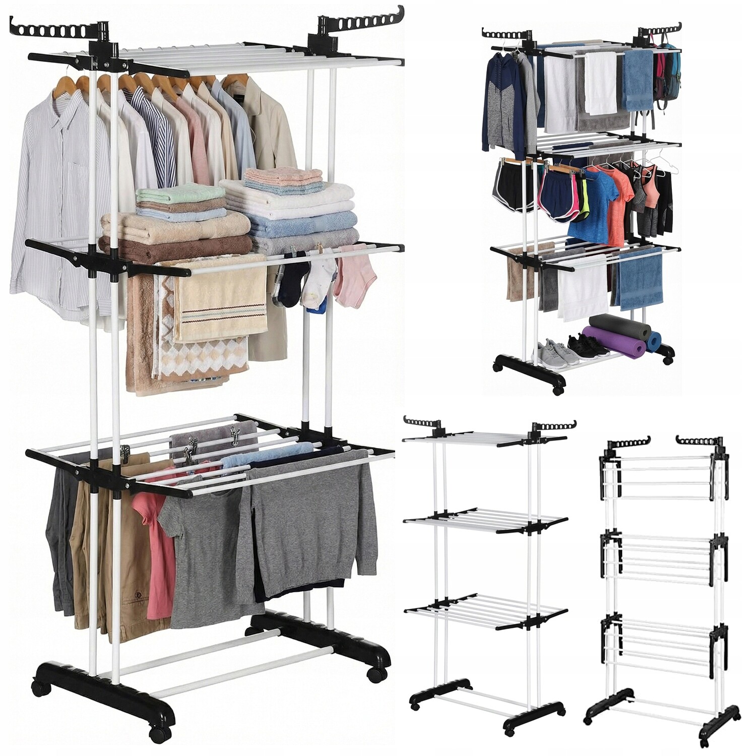 Věšák Na Oblečení S Věšákem Na Boty, Volně Stojící Věšák Na Oblečení