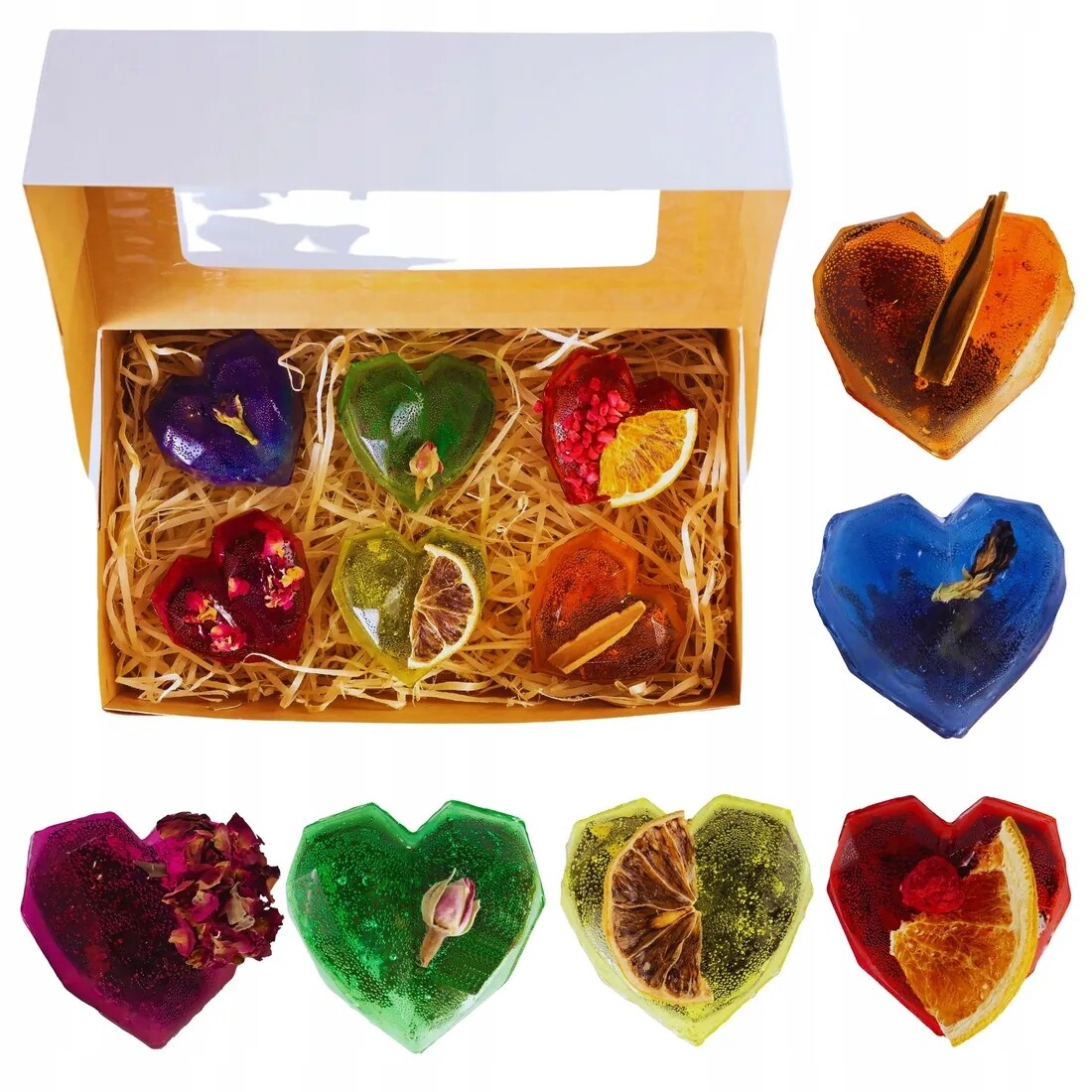 Sada čajů jako Dárek Čajové koule Kaleidoskop srdce Krabička 6 Kusů