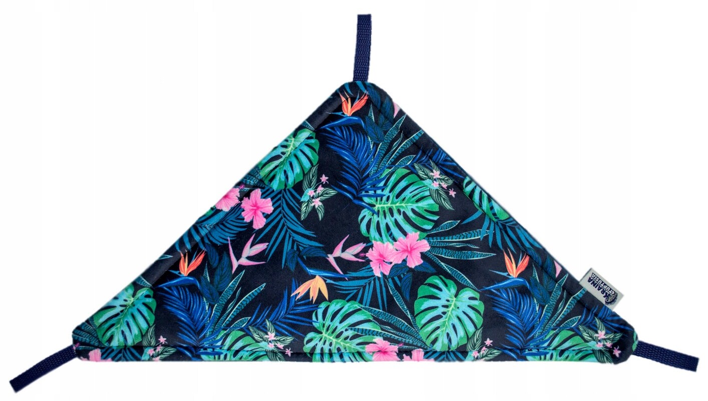 Trojúhelníková Houpací Síť Pro Králíka Morčete, Velikost 45X45, Tropický Les, Boho