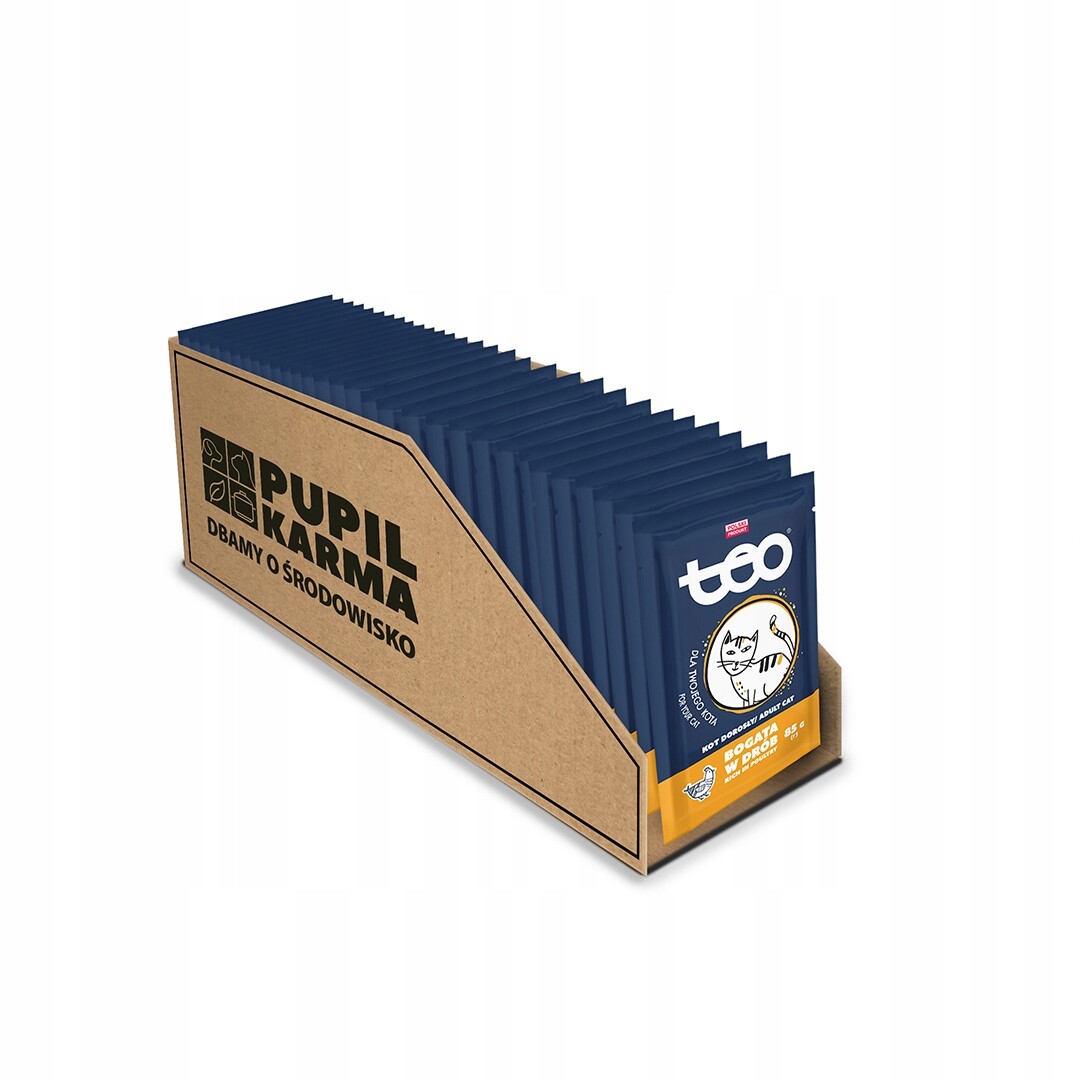 Krmivo mokré pro kočky Teo kapsička bohatý na drůbež 28 x 85 g