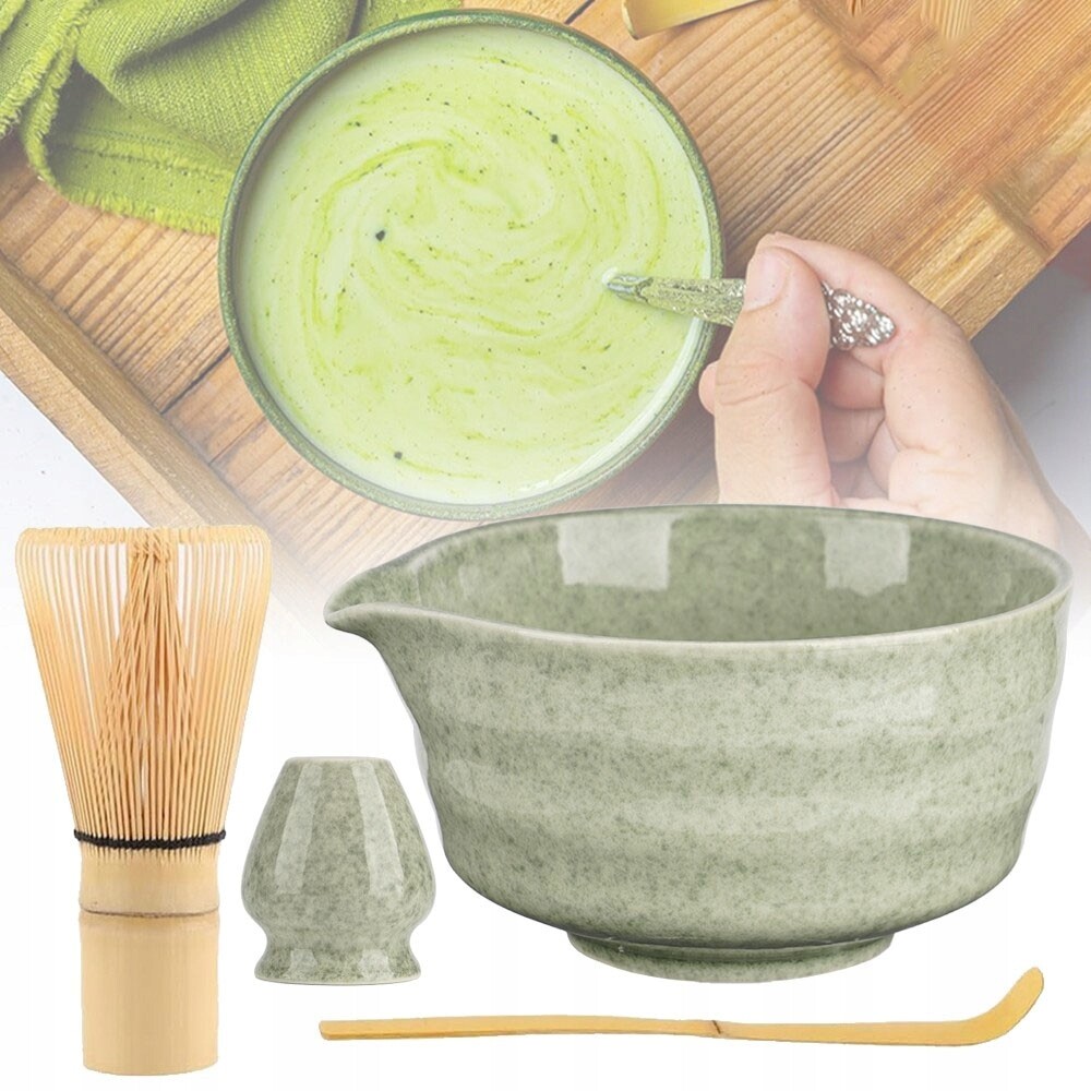 Sada Pro Matchu 4V1: Chasen, Chashaku, Keramická Mísa Dárek