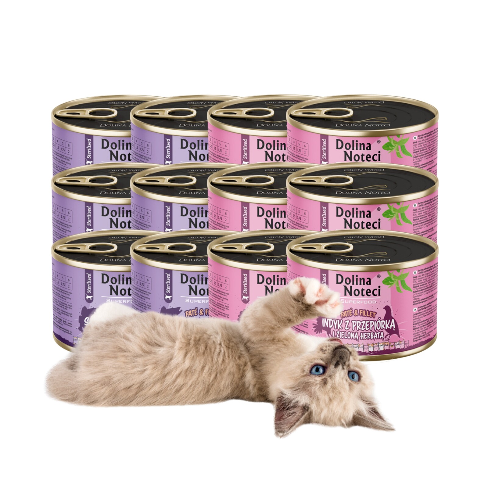 Dolina Noteci Superfood filé pro kočky MIX Chutí 12x185g