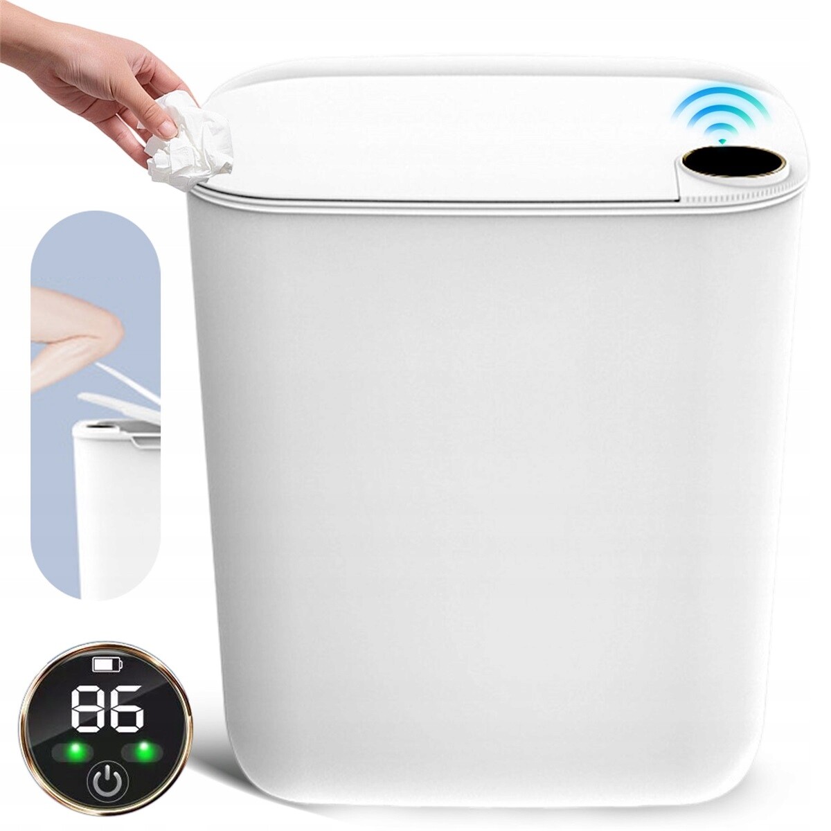 Inteligentní Koš 18 L S Automatickým Zavíráním Led Pro Kancelářský Dům