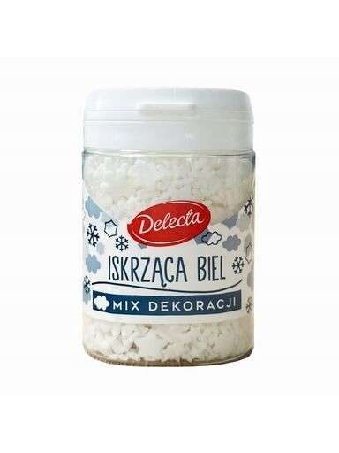 Delecta Dekorace Jiskřivá bílá 55 g