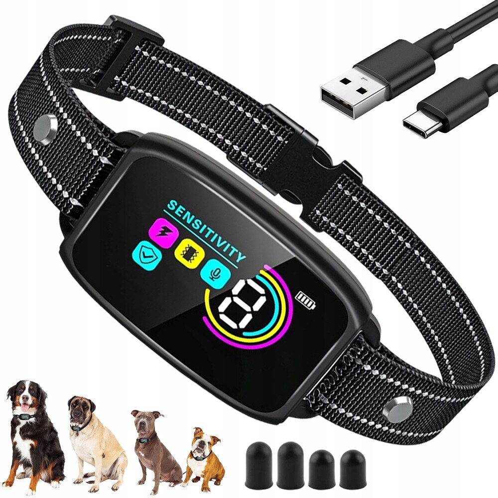 Smart Obojek Proti Štěkání S 8 Úrovněmi Citlivosti Pro Psy 8-120LBS