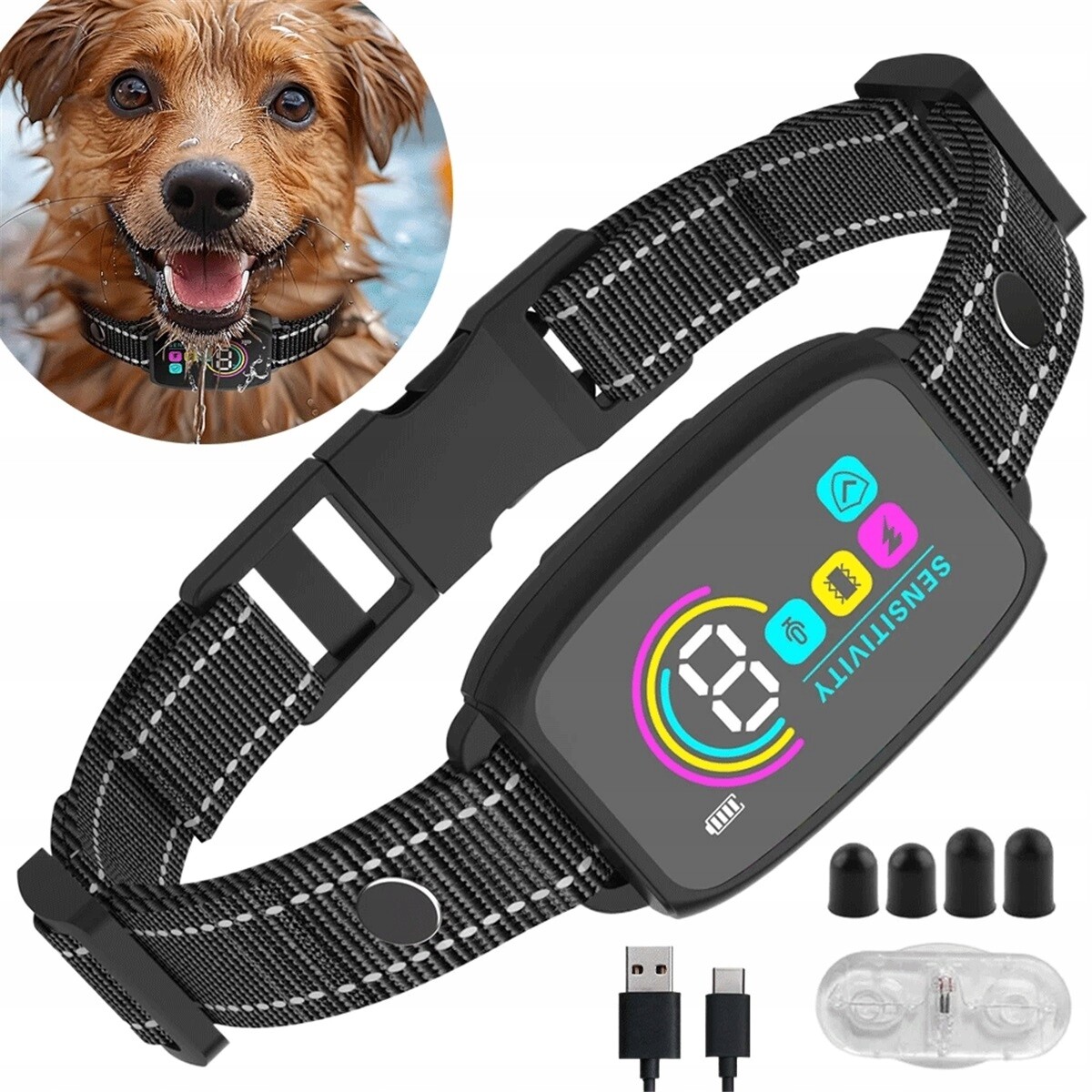 Smart Obojek Proti Štěkání 300 Mah, Baterie, 15-20 Dní Provozu