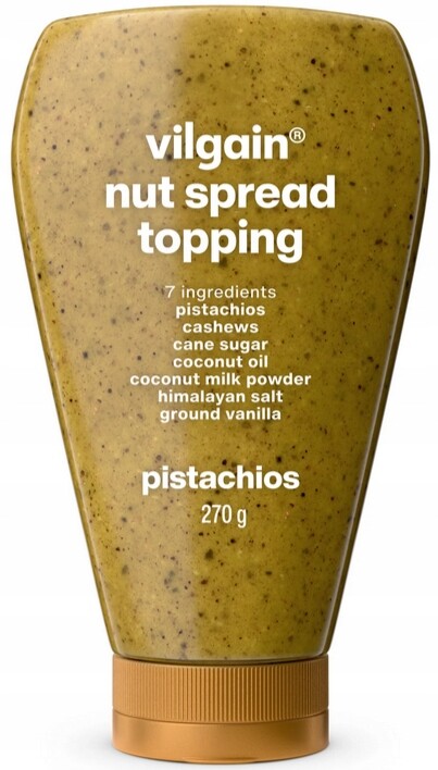 Nut Spread Topping Pistácie 270g Vilgain přírodní složení