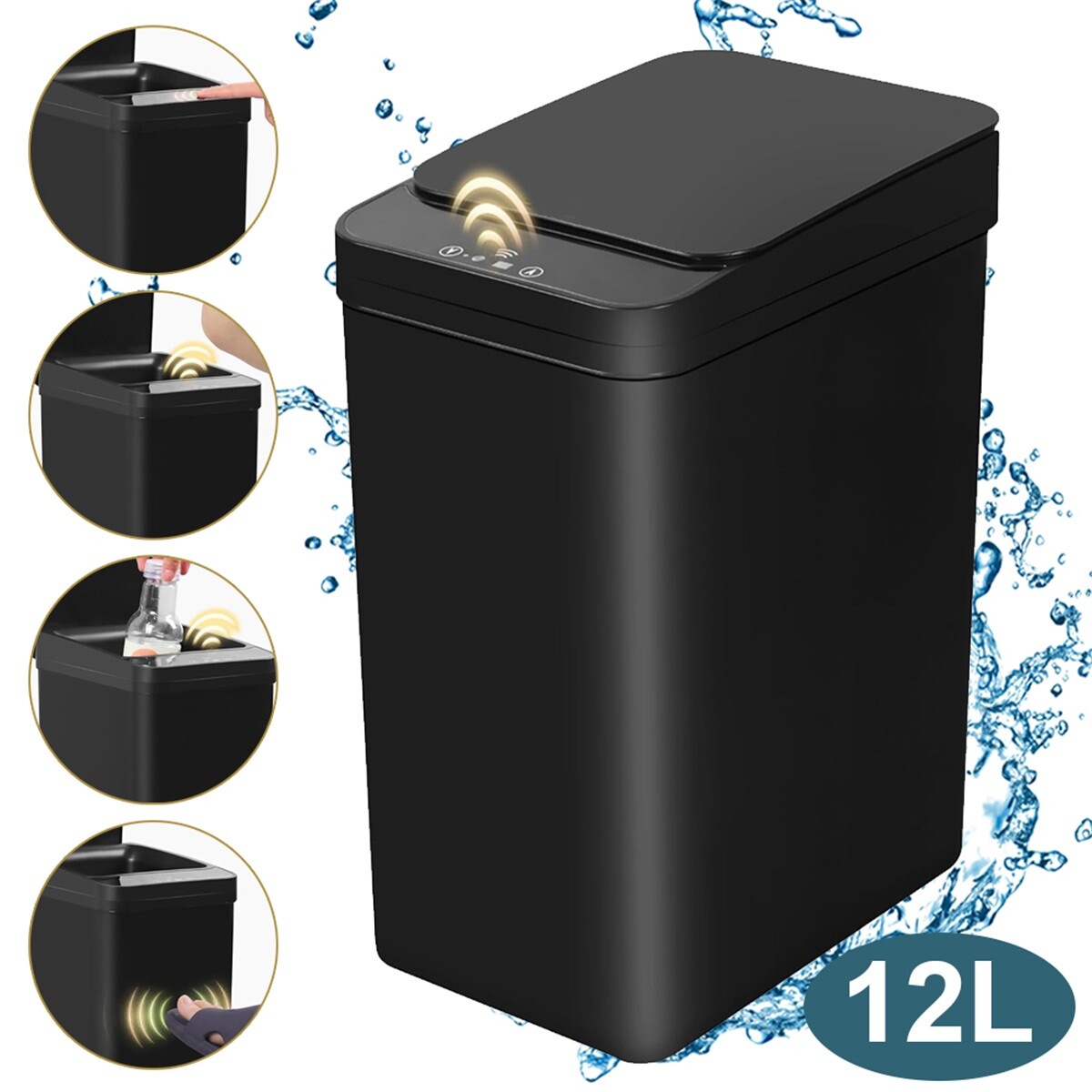 Voděodolný 12 L Koš S Automatickým Senzorem Pro Malou Rodinu