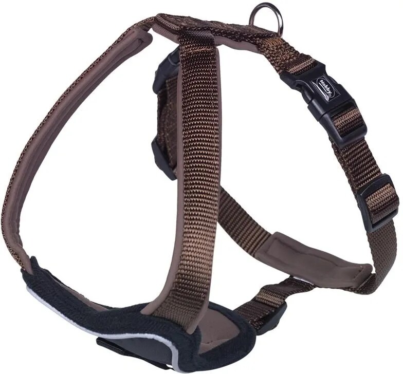 Postroj Nobby Guard Comfort Preno Premium M/L 50-60cm/30mm hnědý