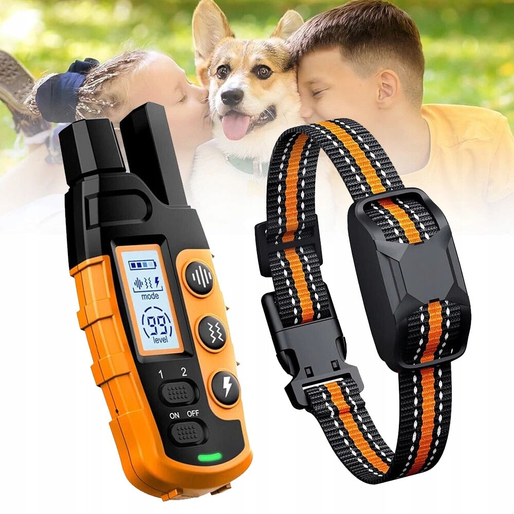 Elektrický výcvikový obojek pro psa 1000M, voděodolný, dálkové ovládání, Velká Baterie