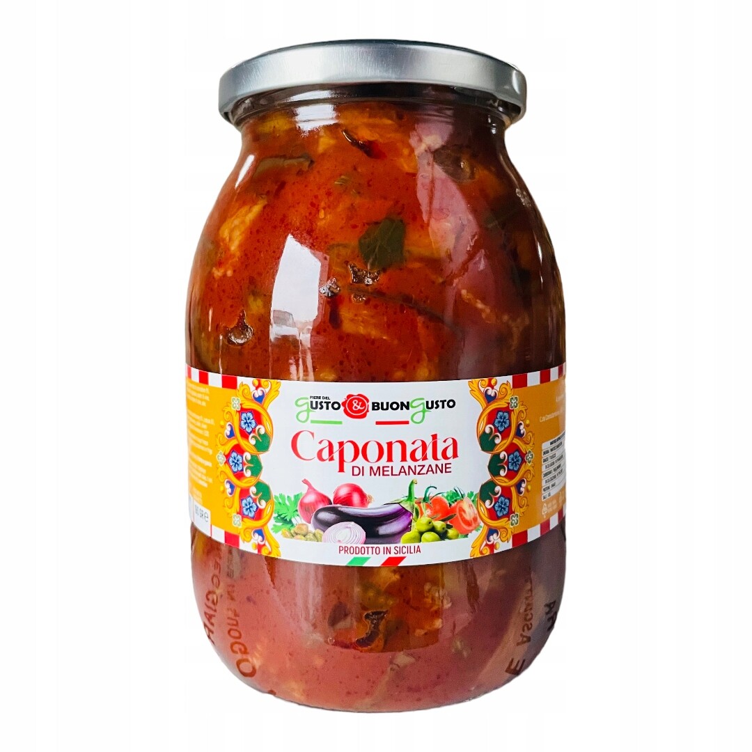 Jídlo z lilku – caponata siciliana. Velkoobchodní nabídka pro restaurace o hmotnosti 1 kg