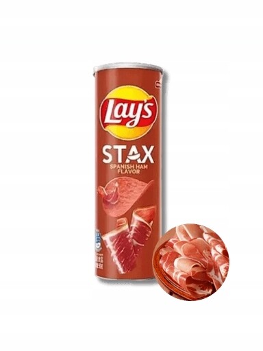 3x Lay’s Stax Spanish Ham čínské chipsy s příchutí šunky 90 g