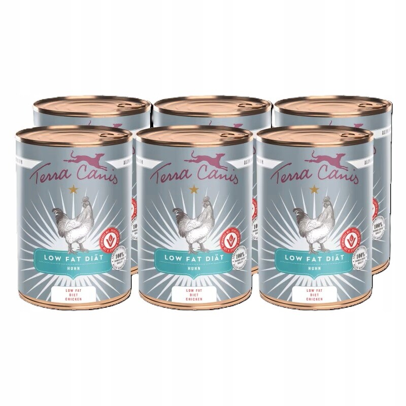 Terra Canis Low Fat – Kuře 6 x 400 g nízkotučná dieta