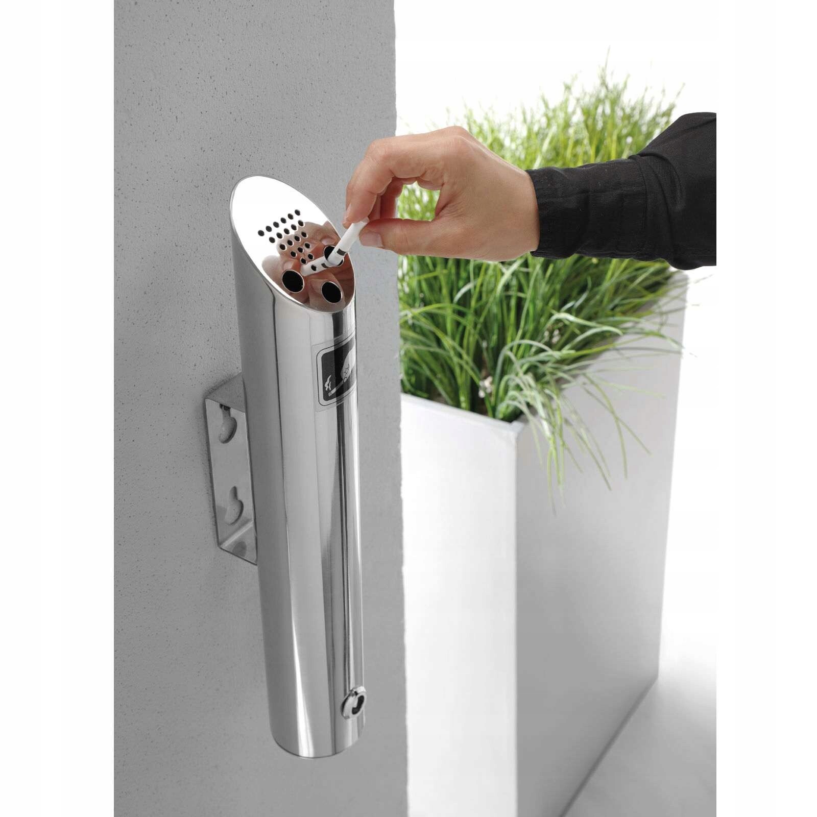 Popelník Popelník Stěnový Nerezová Ocel 7.5 X 46 CM