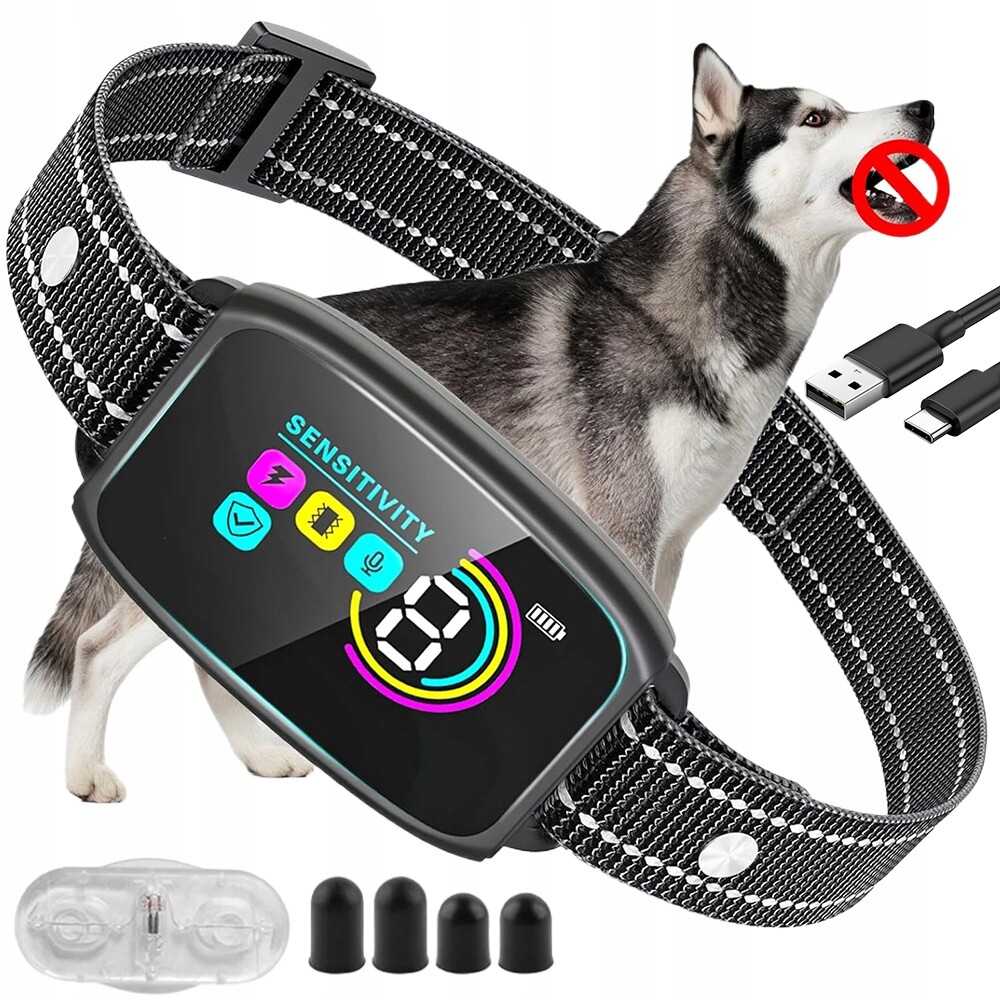 Obojek Proti Štěkání IP67 Voděodolný S Led Barevným Rozhraním