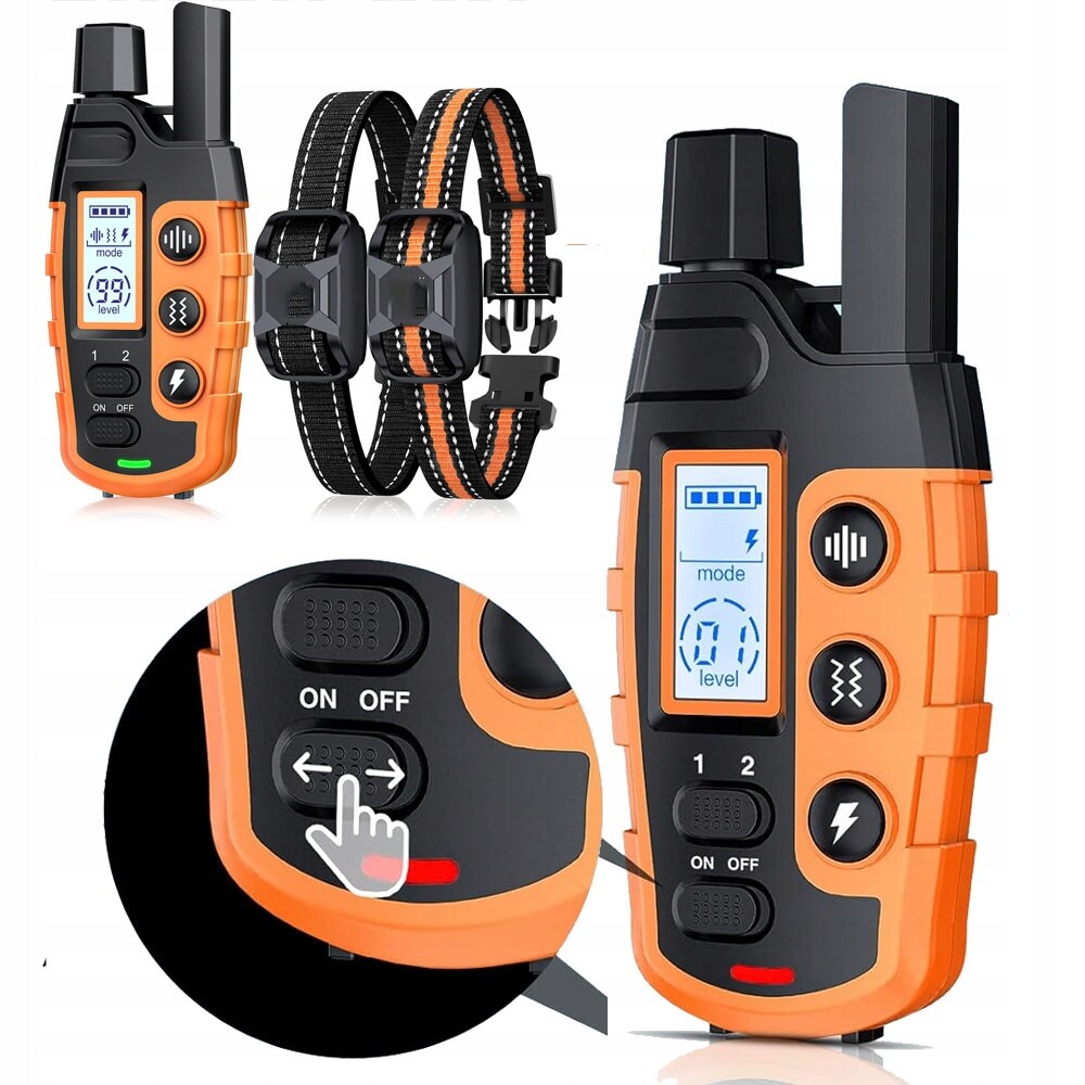 Tréninkový Obojek S Dálkovým Ovládáním Proti Štěkání, Voděodolný, IP67 S LCD Pro Psa