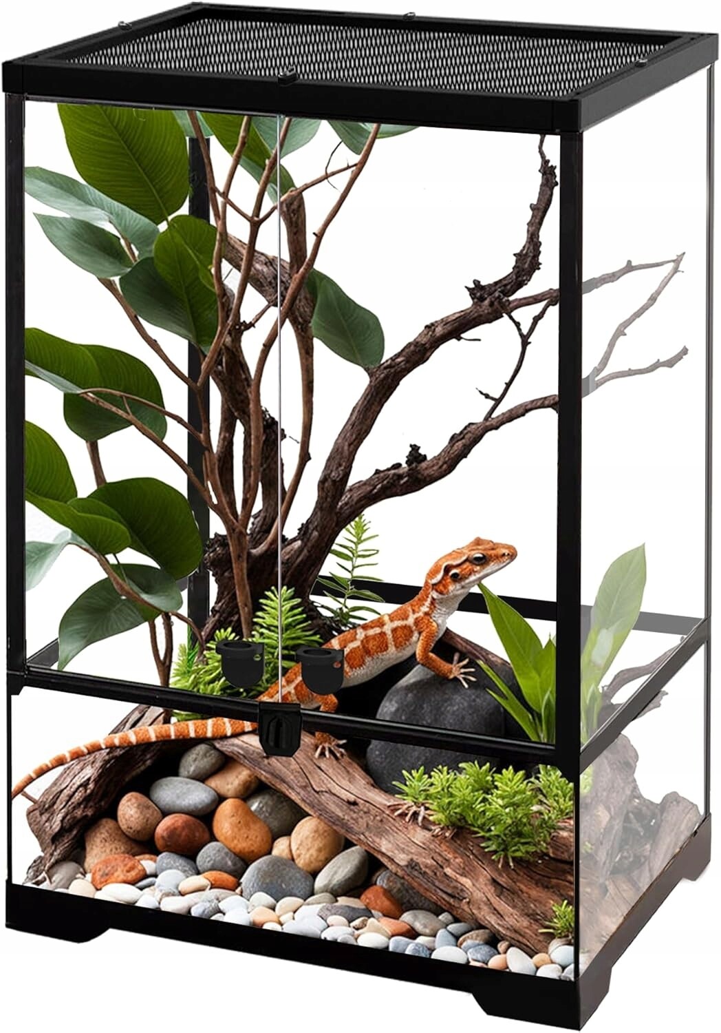 Neptonion Profesionální skleněné terárium s hliníkovým rámem 30x30x45 cm