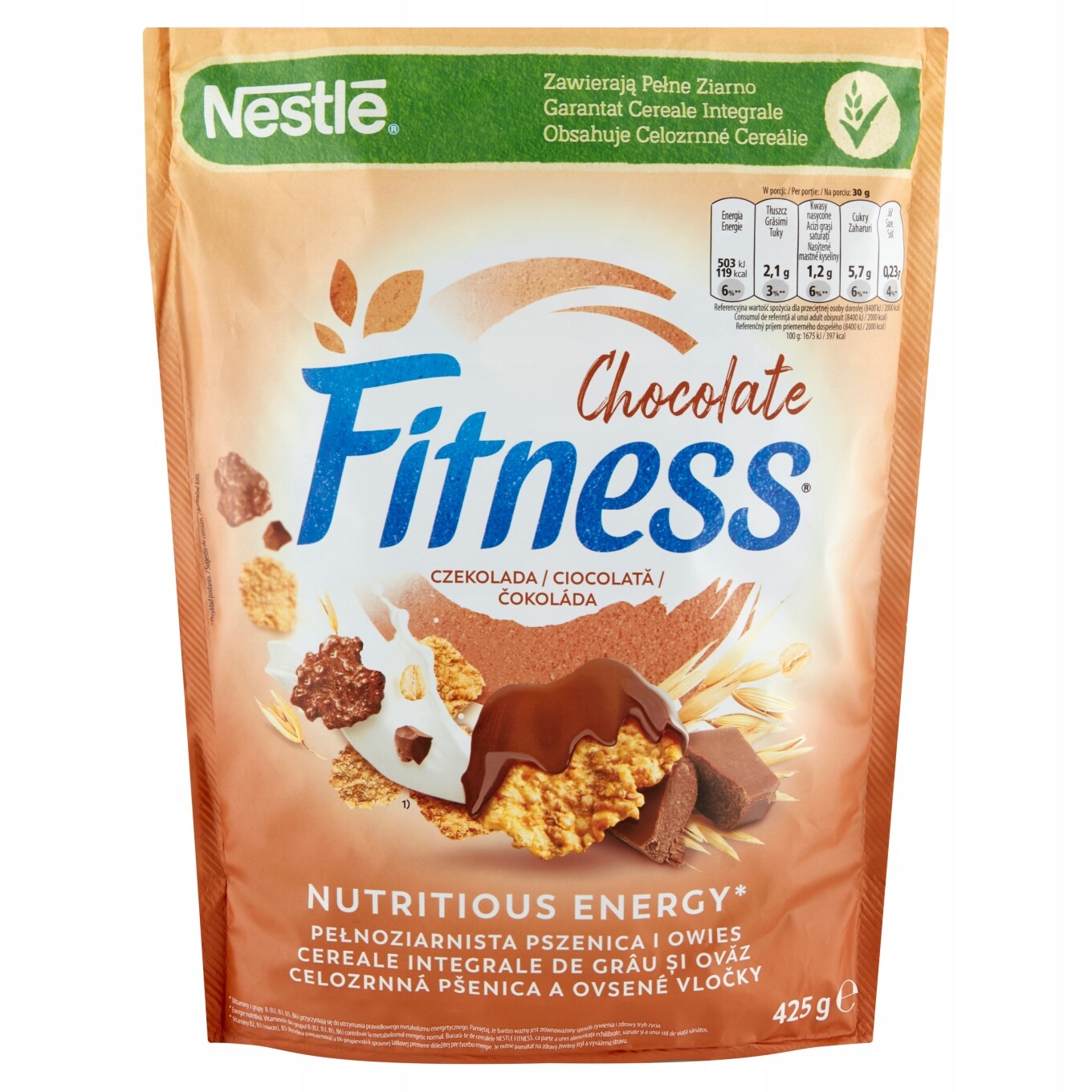 3x Nestle Fitness Chocolate Snídaňové cereálie 425 g