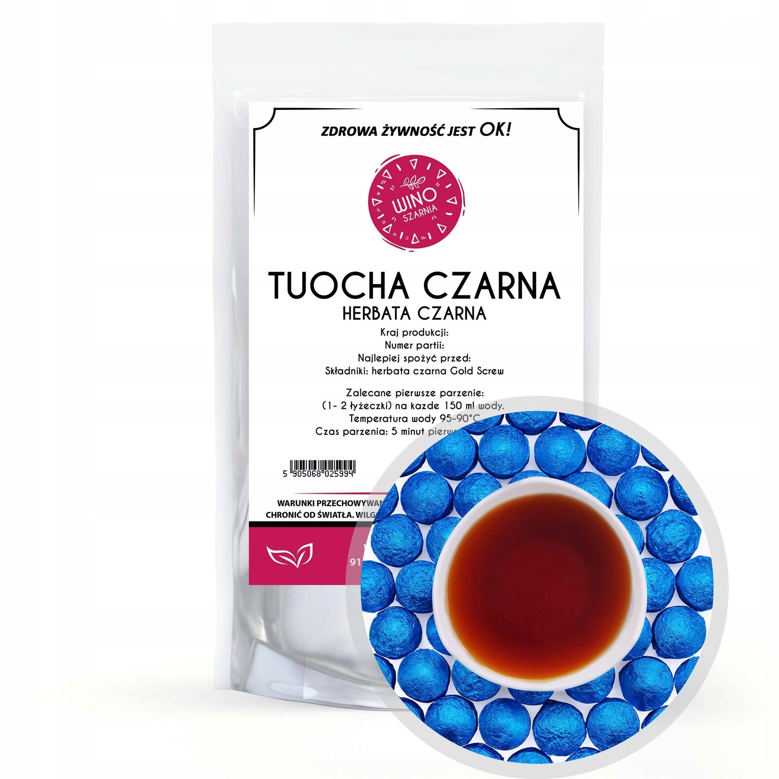 Winoszarnia Čaj Tuocha Modrá 50g Listová čínská