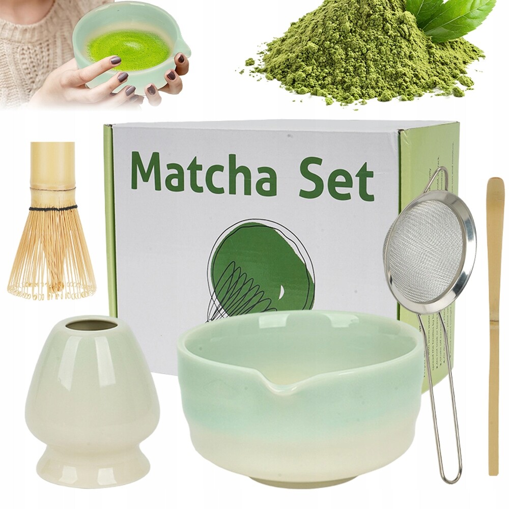 Japonský Set Čaje Matcha 5 Kusů S Whisakem A Miskou Dárek
