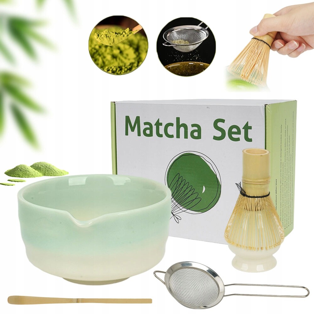 Sada pro Matcha v barvě Gradient zelená Ideální Dárek k Vánocům
