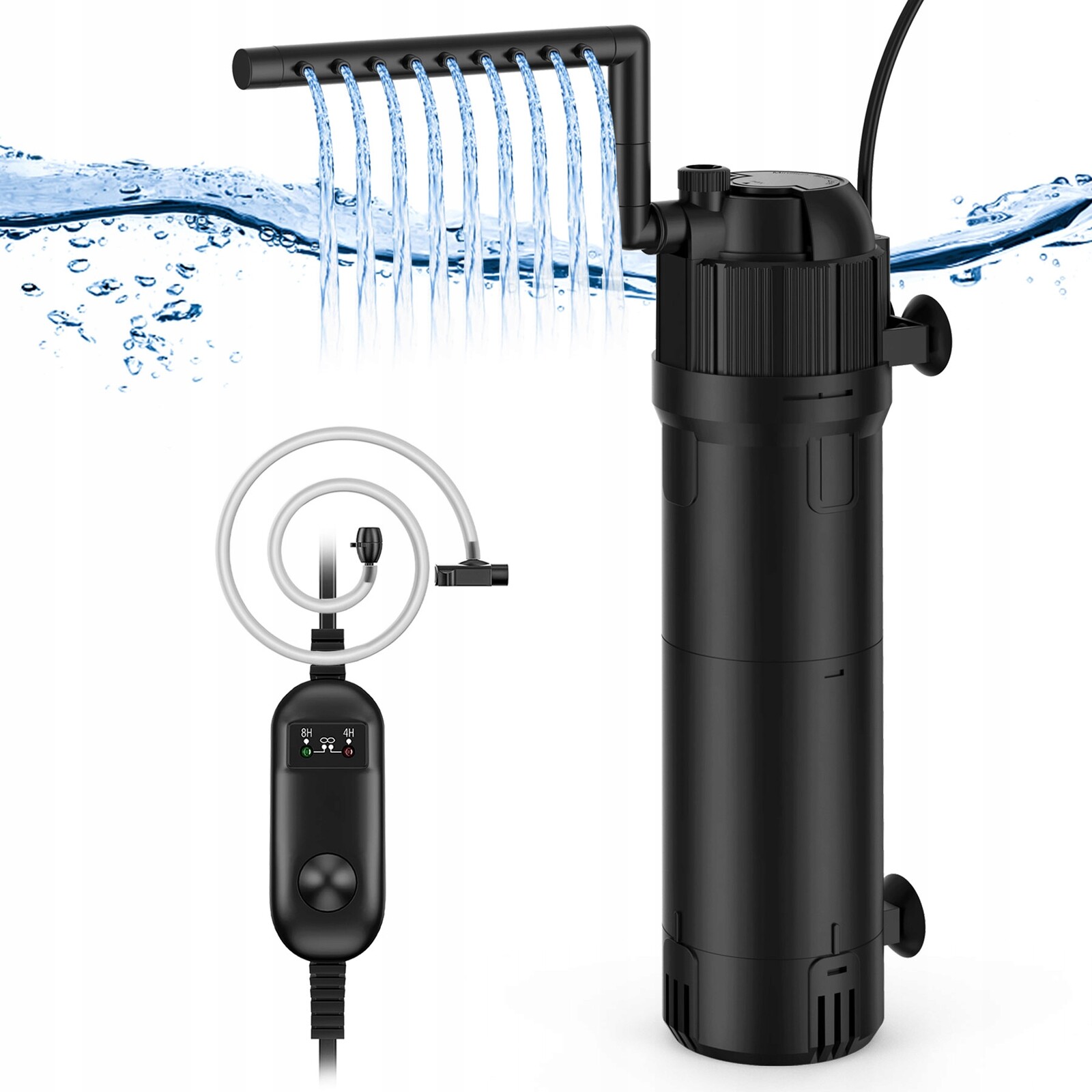 Vnitřní Filtr Do Akvária 650 L/h S Uvc Lampou 5V1 50–200 L