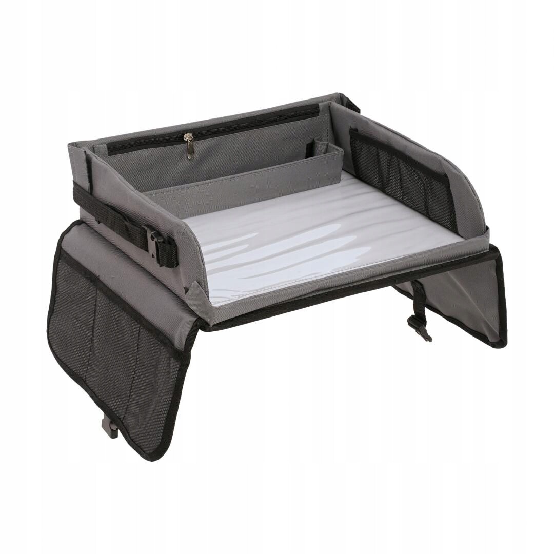 Autosedačkový stolek U-Grow UGMC-095GY, voděodolný, kapsy, šedý