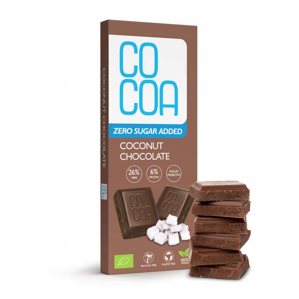 3x Cocoa Čokoláda bez přidaného cukru Bio 40 g