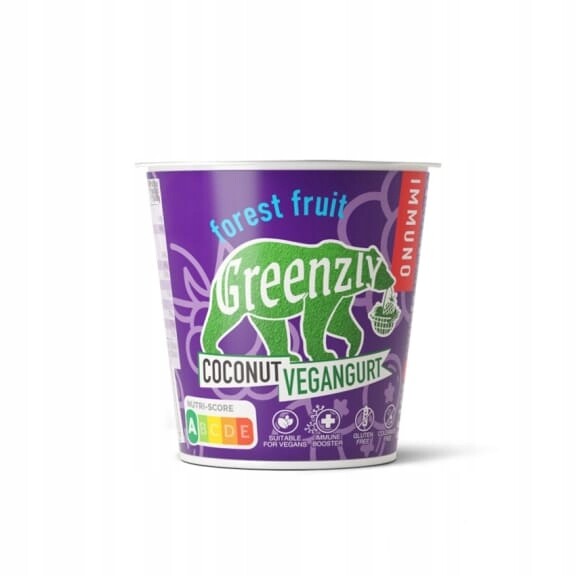 Greenzly Veganský kokosový jogurt s příchutí lesních plodů
