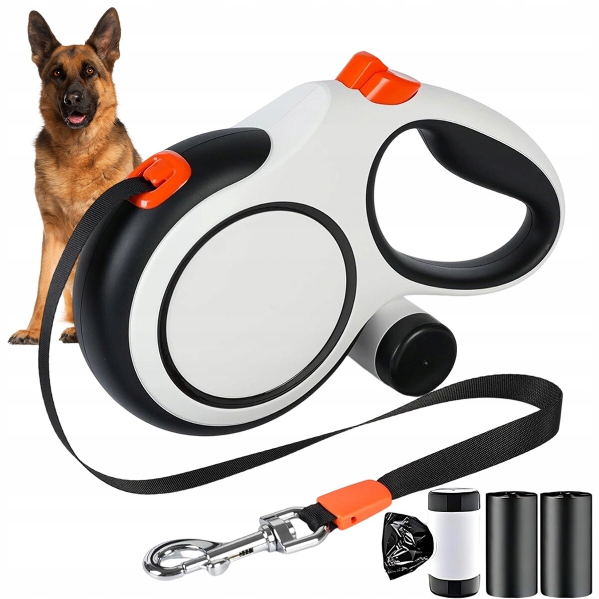 8 M Automatické Vodítko S Ergonomickou Rukojetí V Oranžové Barvě