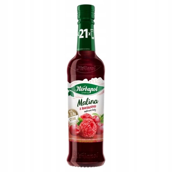 Herbapol Ovocná spíž Malinový sirup s brusinkami