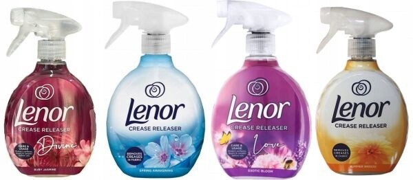 4x Lenor Crease Releaser Žehlička ve spreji MIX vůní 4x500 ml