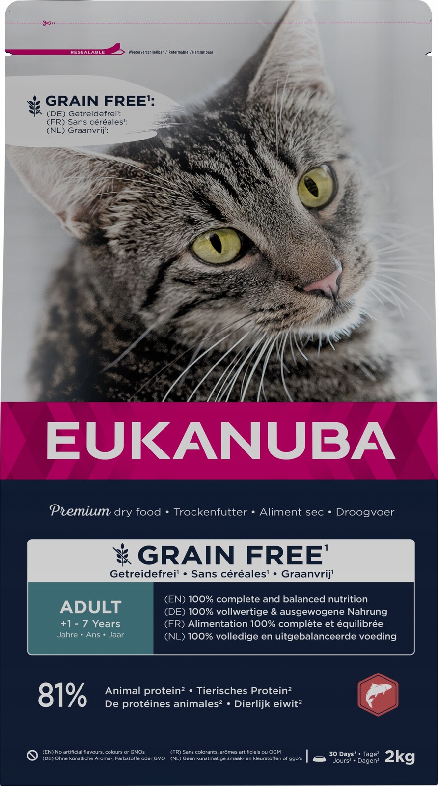 Eukanuba Kot Grain Free Adult Losos 2kg