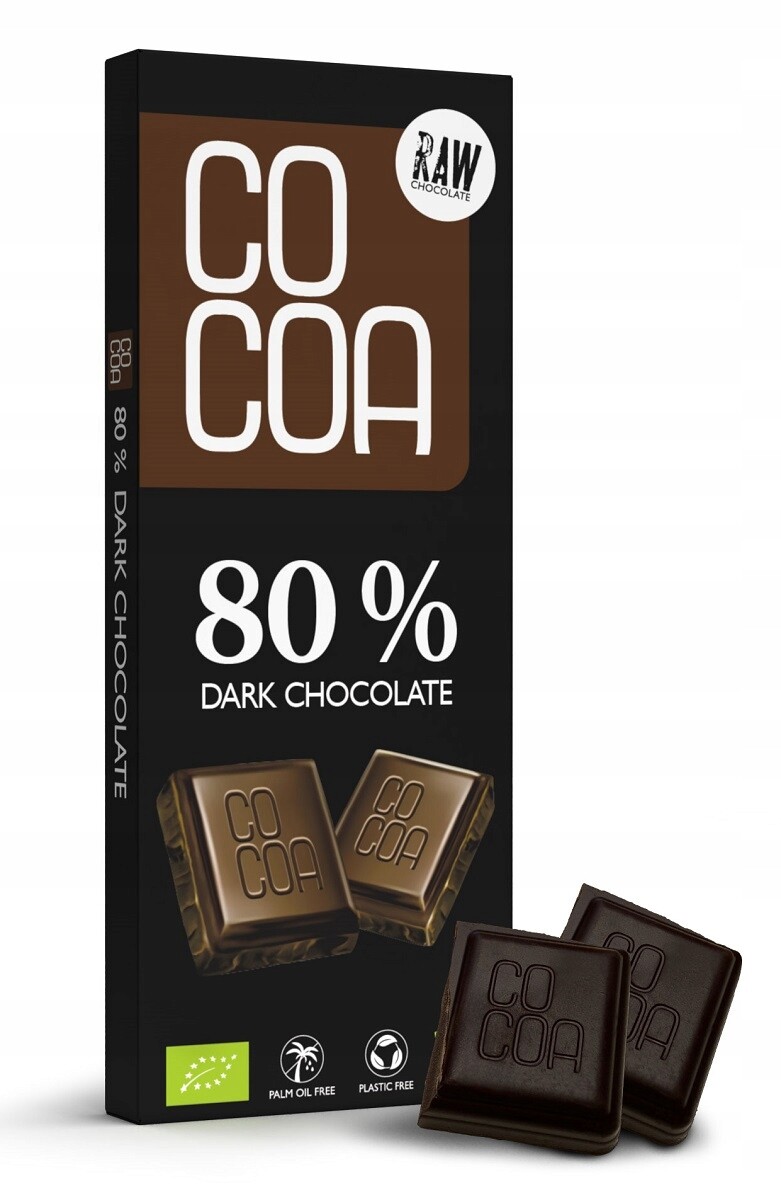 3x Tmavá Čokoláda 80 % Bio 40 g Cocoa