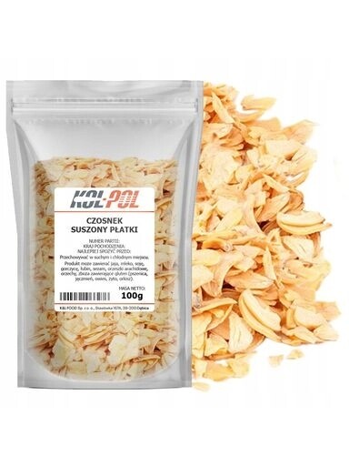 7 x Česnek Sušené Vločky 100 g Přírodní aromatický vloček Kol-Pol