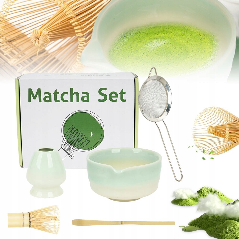 Sada pro Matcha Keramický Gradient Zelený Snadno se čistí