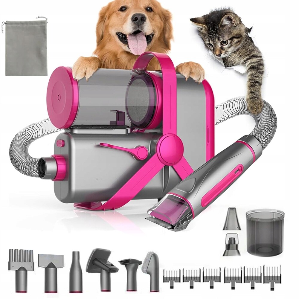 Vysavač Na Srst 10V1 12KPA, Sada 10 Příslušenství Se Zastřihovačem Pro Psy