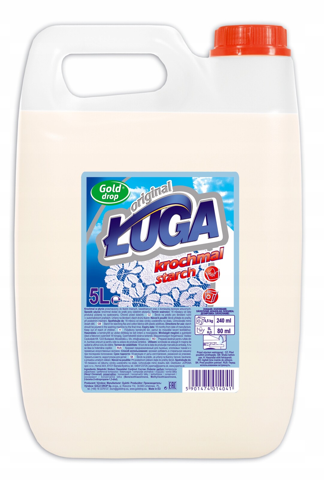 Krochmal Syntetický Luha 5L Gold Drop