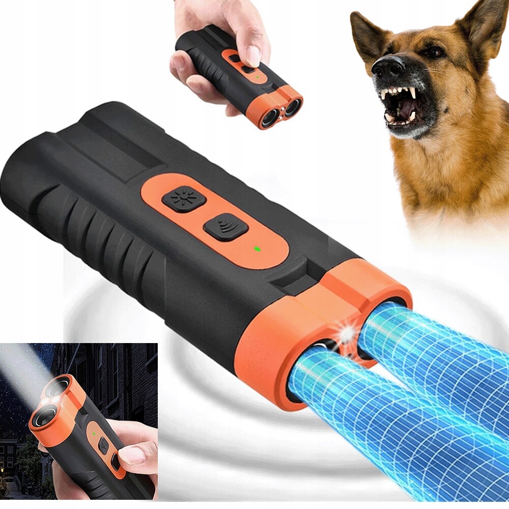 15-40KHZ Ultrazvukový Trenér Psů Proti Štěkání S 2 Led Světly